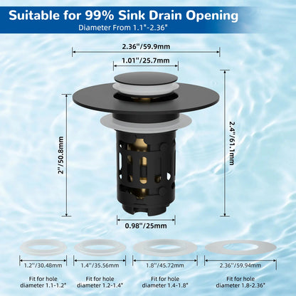 3-in-1 Bathroom Sink Drain Strainer Bathroom