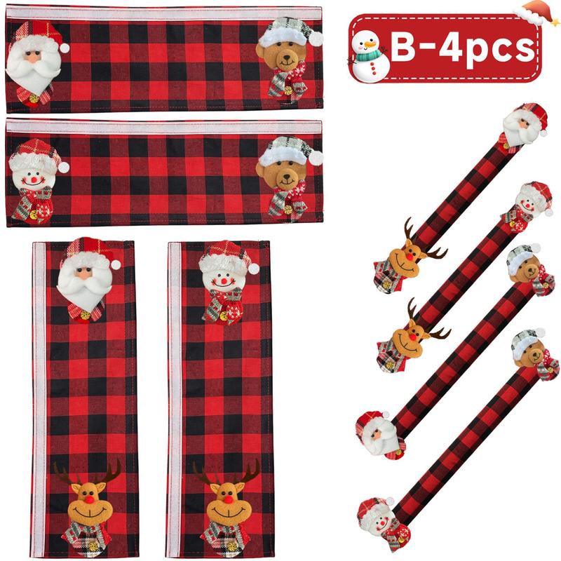 🎄Plush Christmas Fridge Handle Covers – Festive Kitchen Decor