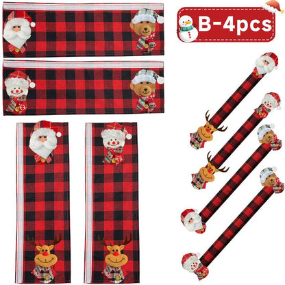🎄Plush Christmas Fridge Handle Covers – Festive Kitchen Decor