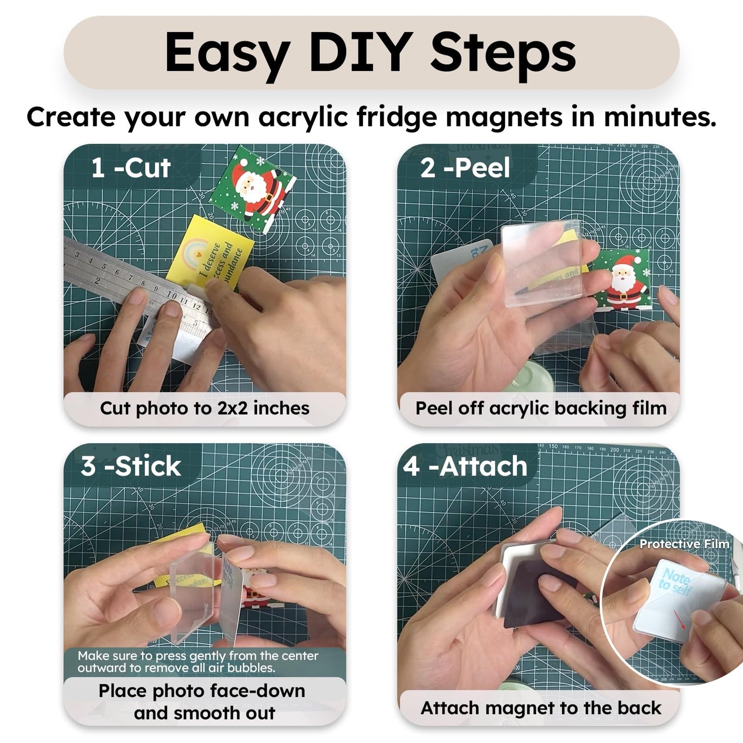 📸 DIY Photo Fridge Magnet Kit– Create Custom Magnets from Your Favorite Memories