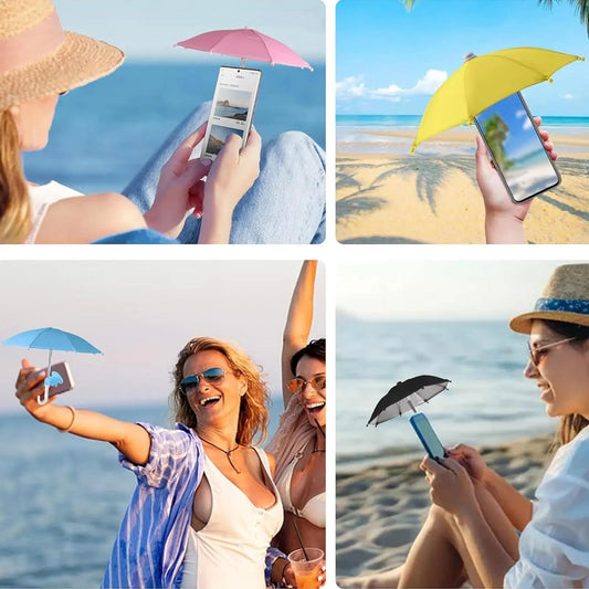 ☀️ Bring Vacation Vibes Anywhere — The Playful Outdoor Phone Umbrella Holder