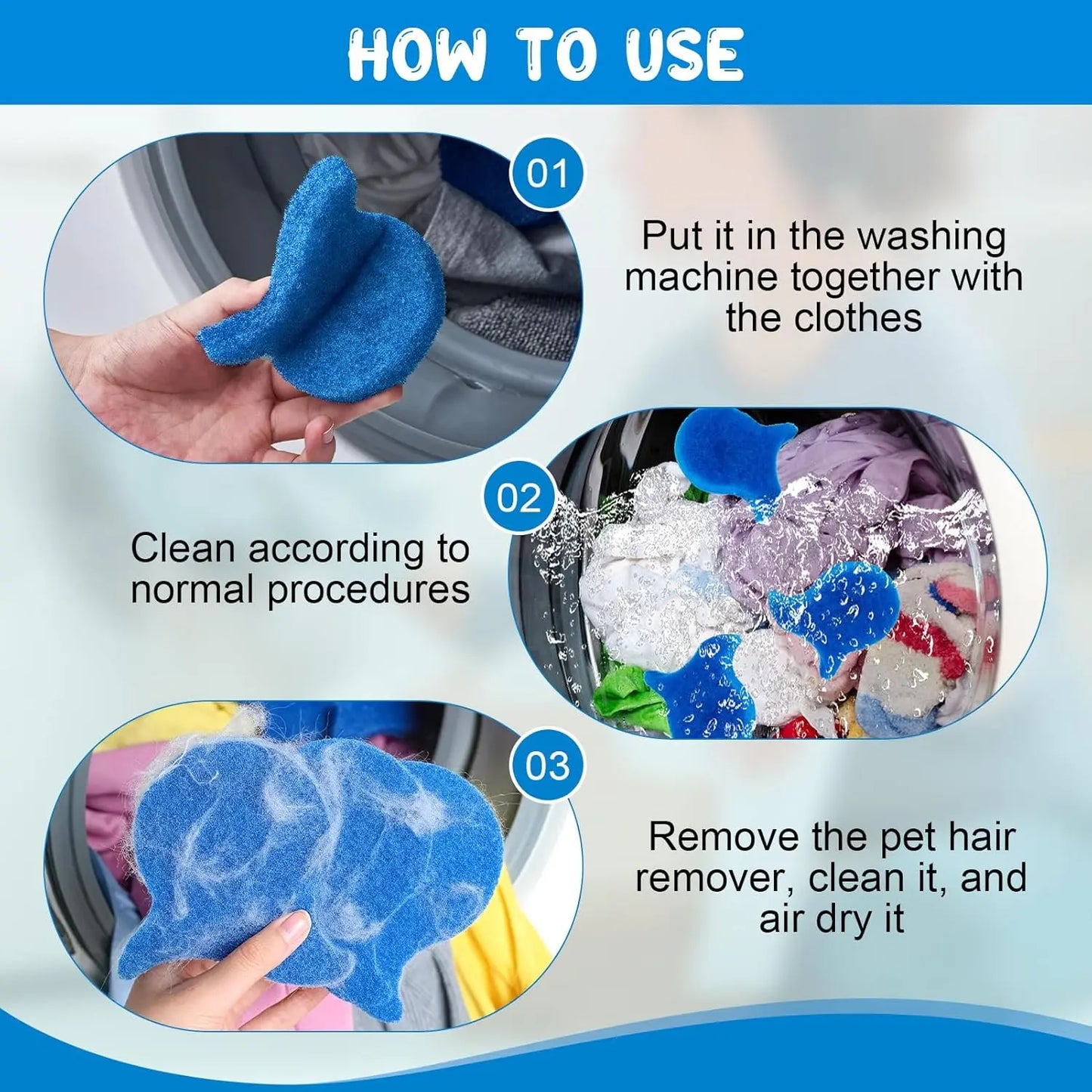 ✨ Laundry Pet Hair Removal Fish — Cleaner Clothes For Pet Owners