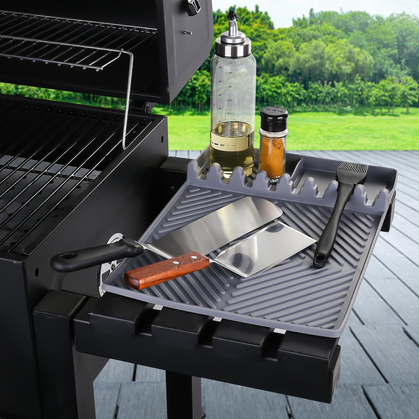 Silicone BBQ Tool Mat 🔥 — Keep Grill Tools Clean & Ready