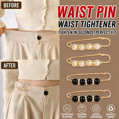 ✨ Pearl Waist Cincher Brooch – Make Loose Clothes Fit Better