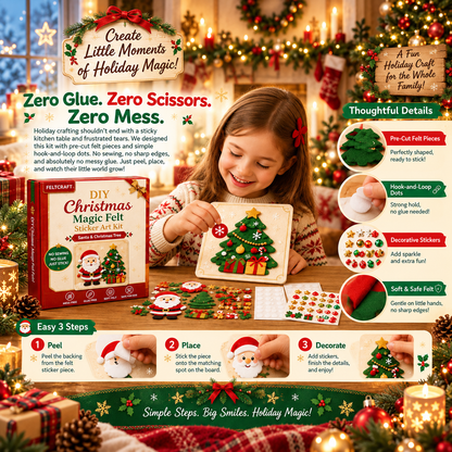🎄DIY Christmas Magic Felt Sticker Art Kit 🎁 Buy 3 Get 1 FREE — Add Any 4 Pcs To Cart🎉