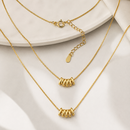 ✨ Cute Dainty Gold Bead Pendant Necklace – Perfect For Everyday Style