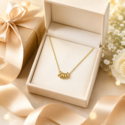 ✨ Cute Dainty Gold Bead Pendant Necklace – Perfect For Everyday Style