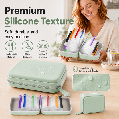 💊 A8 Waterproof Pill Pouch Set – Stores 7–14 Days of Medications & Vitamins