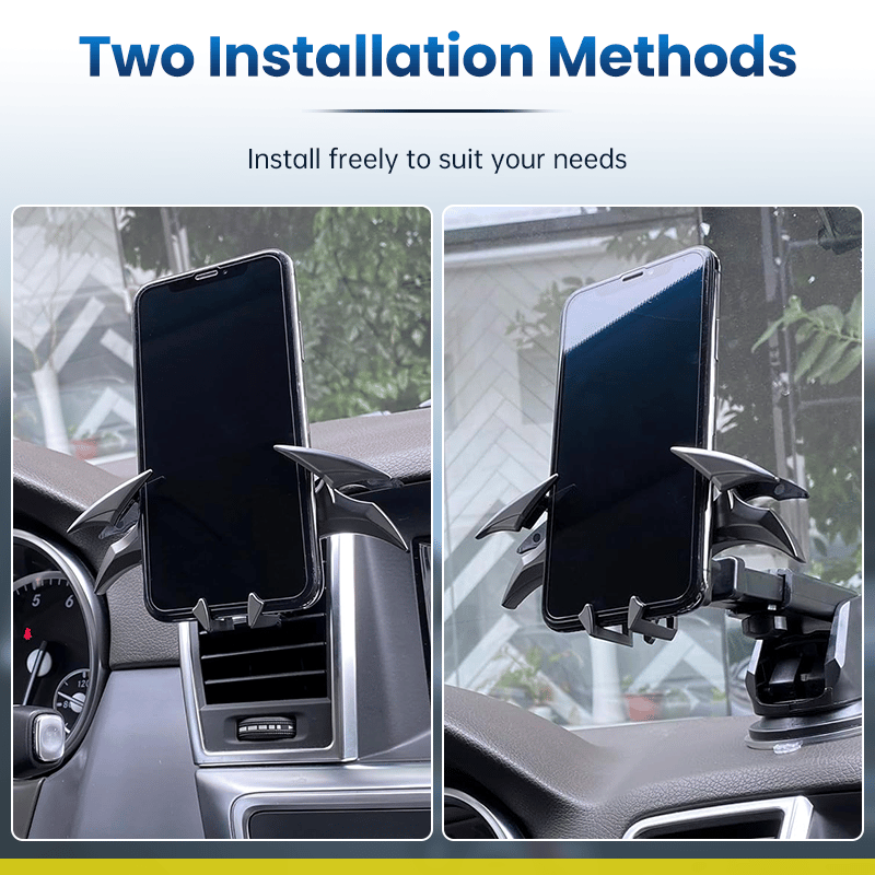 🦇 Bat-Wing Car Phone Holder – A Steady Grip with a Bold Interior Upgrade