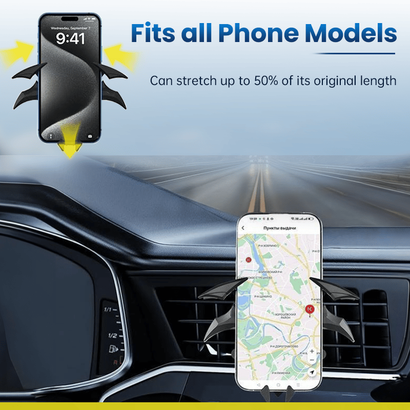 🦇 Bat-Wing Car Phone Holder – A Steady Grip with a Bold Interior Upgrade