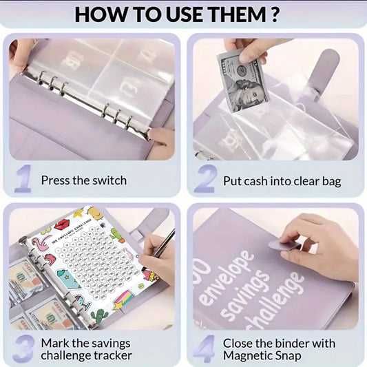 🔥Last Day 49% OFF-✉️100 Envelope Challenge Binder Easy And Fun Way