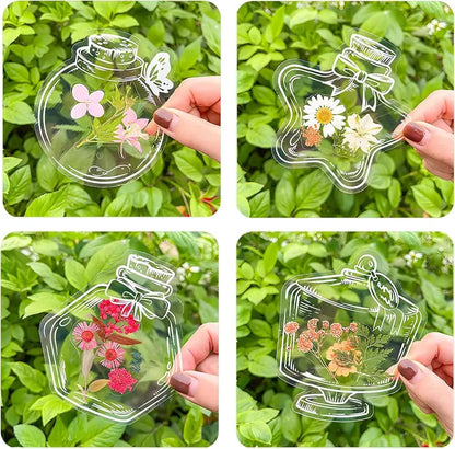 🔥 Last Day 49% OFF – 40pcs Real Dried Flower Transparent Bookmarks 🌸📖