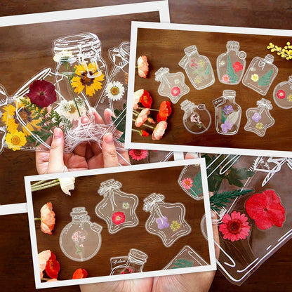 🔥 Last Day 49% OFF – 40pcs Real Dried Flower Transparent Bookmarks 🌸📖