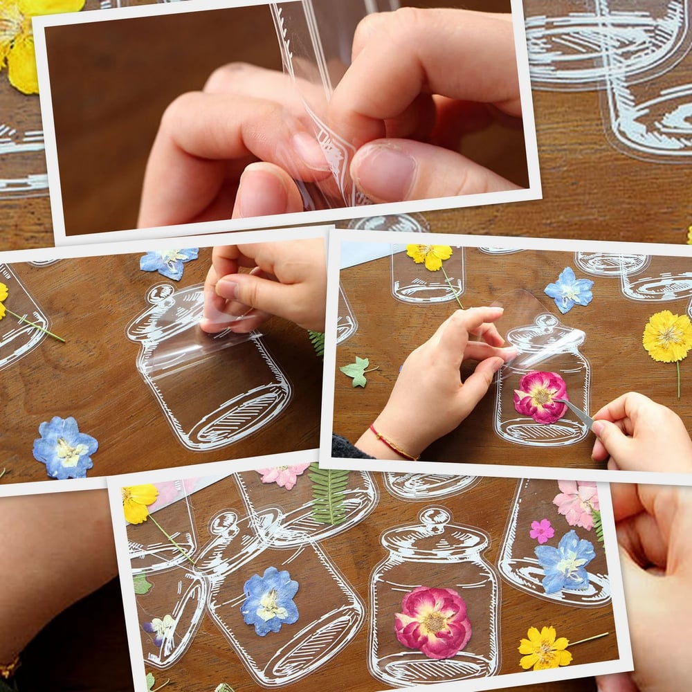 🔥 Last Day 49% OFF – 40pcs Real Dried Flower Transparent Bookmarks 🌸📖