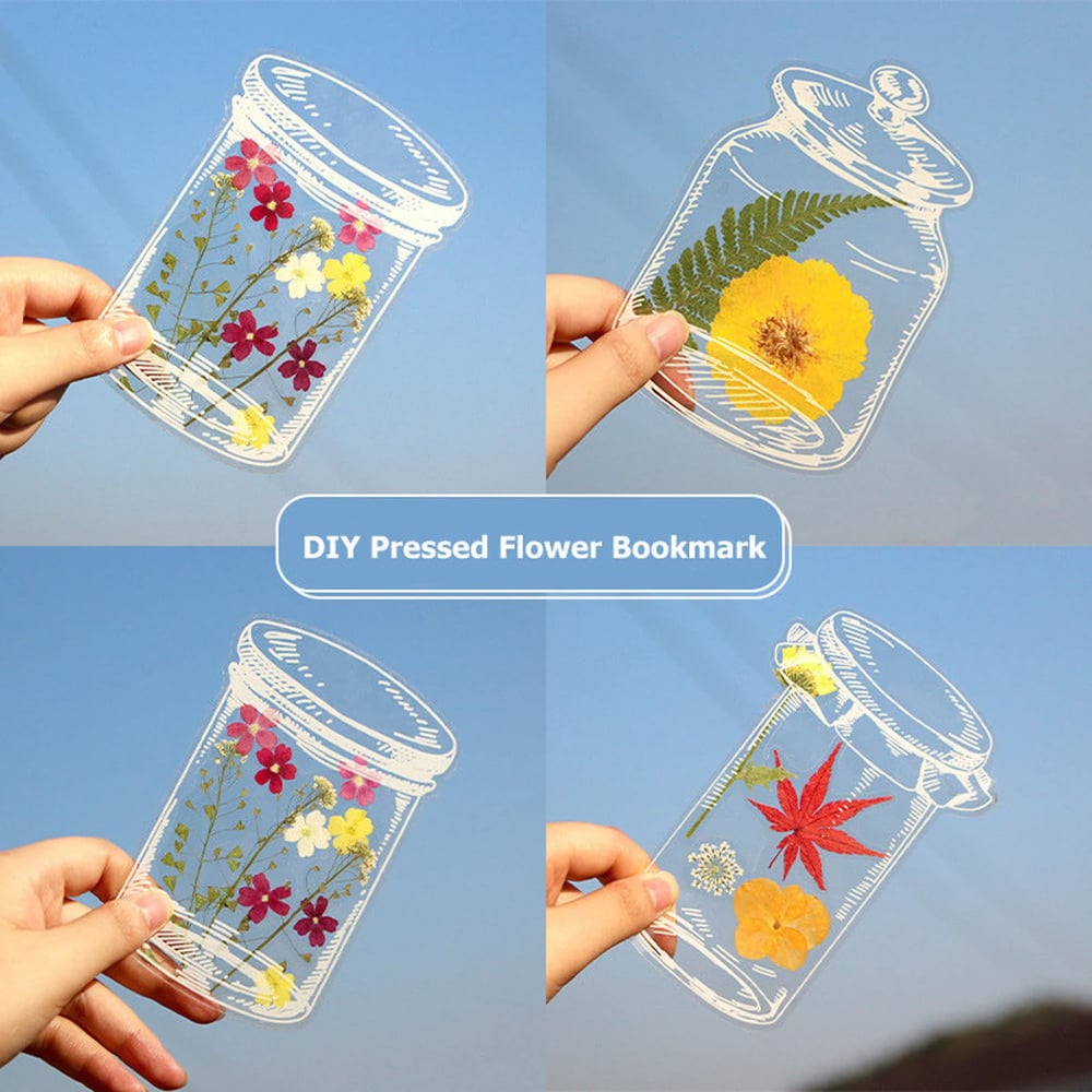🔥 Last Day 49% OFF – 40pcs Real Dried Flower Transparent Bookmarks 🌸📖