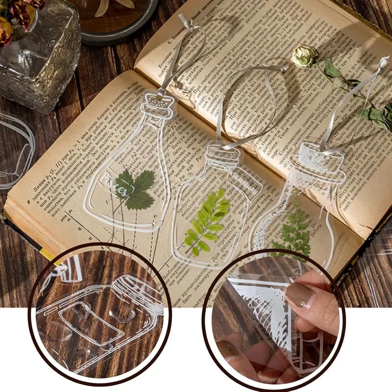 🔥 Last Day 49% OFF – 40pcs Real Dried Flower Transparent Bookmarks 🌸📖