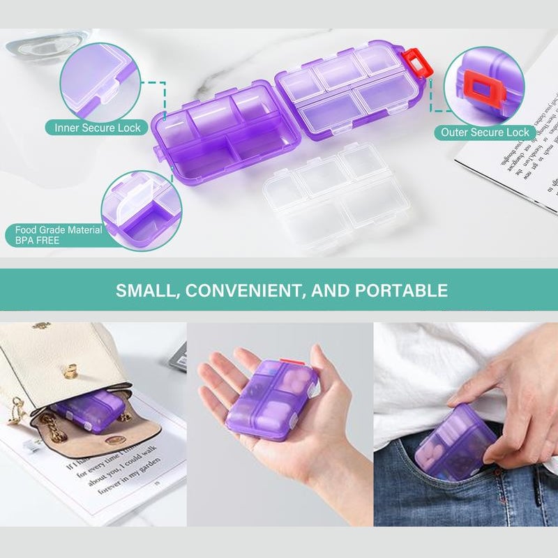 🔥 Last Day 49% OFF – Travel Pill Organizer Box (161 Labels for Customization)
