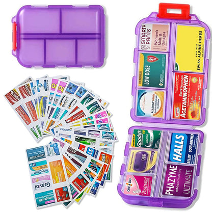 🔥 Last Day 49% OFF – Travel Pill Organizer Box (161 Labels for Customization)