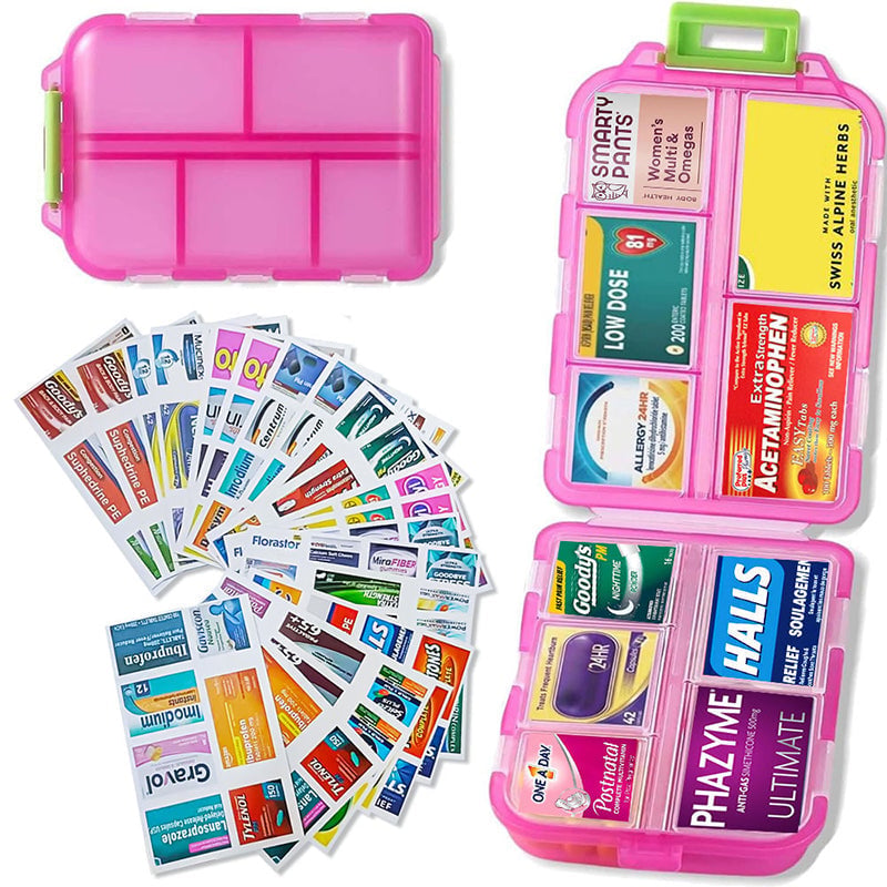 🔥 Last Day 49% OFF – Travel Pill Organizer Box (161 Labels for Customization)