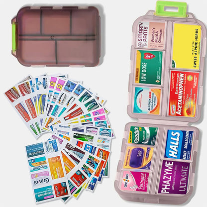 🔥 Last Day 49% OFF – Travel Pill Organizer Box (161 Labels for Customization)
