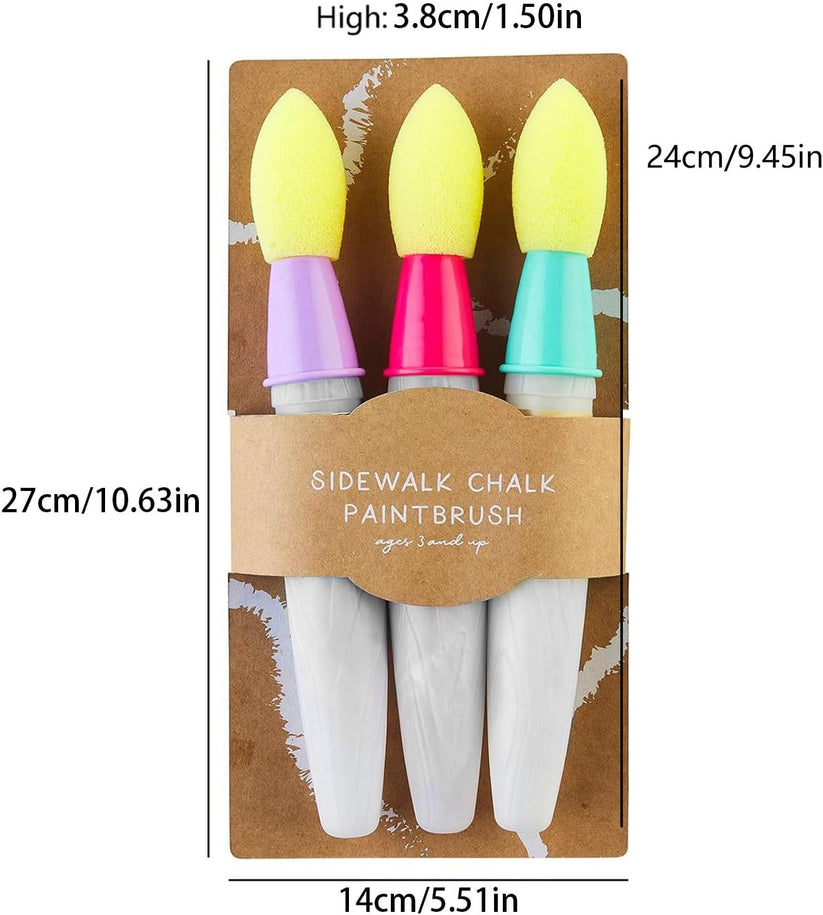 🎁Children's Day Gifts 🎨3 pcs Childrens Chalk Brush, Creative Painting Painting Set