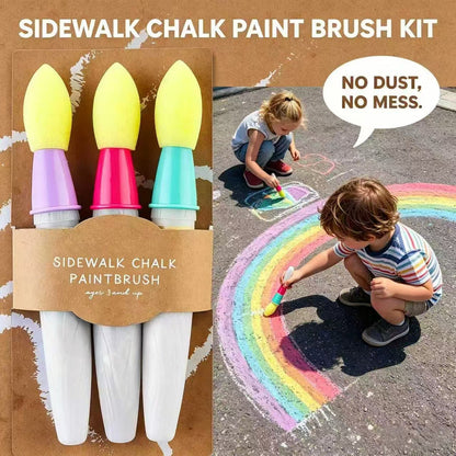 🎁Children's Day Gifts 🎨3 pcs Childrens Chalk Brush, Creative Painting Painting Set