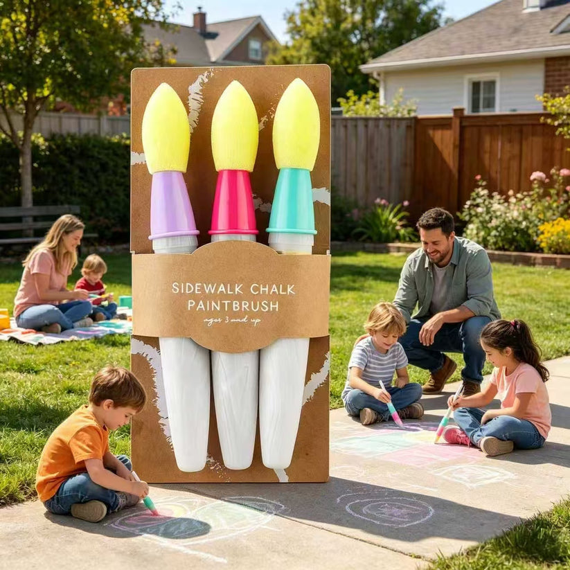 🎁Children's Day Gifts 🎨3 pcs Childrens Chalk Brush, Creative Painting Painting Set