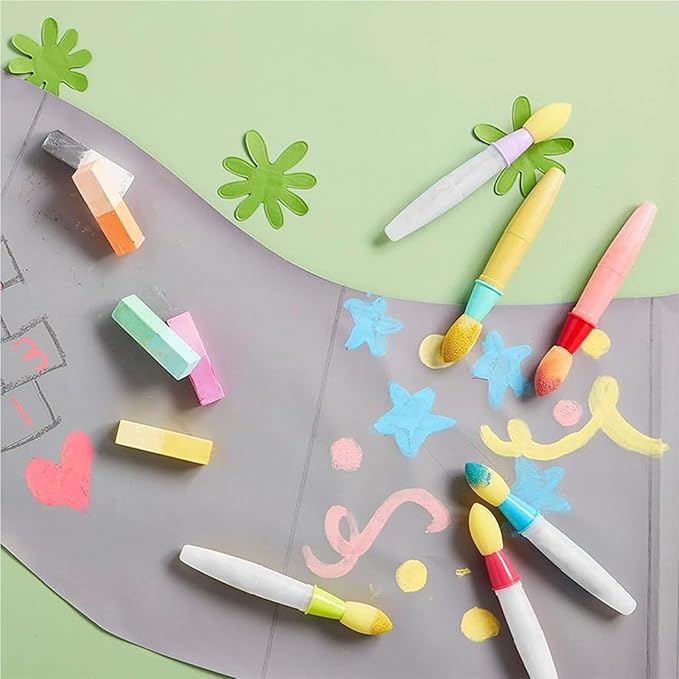🎁Children's Day Gifts 🎨3 pcs Childrens Chalk Brush, Creative Painting Painting Set