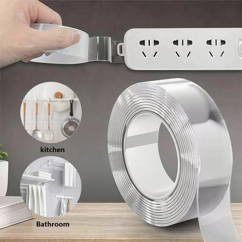 ✨✨Extra Large Double Sided Tape, Clear & Tough Nano Tape, Multipurpose Mounting Tape