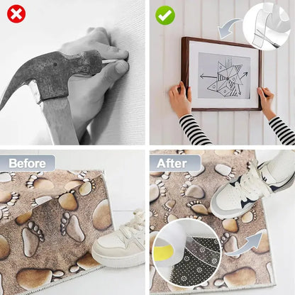 ✨✨Extra Large Double Sided Tape, Clear & Tough Nano Tape, Multipurpose Mounting Tape