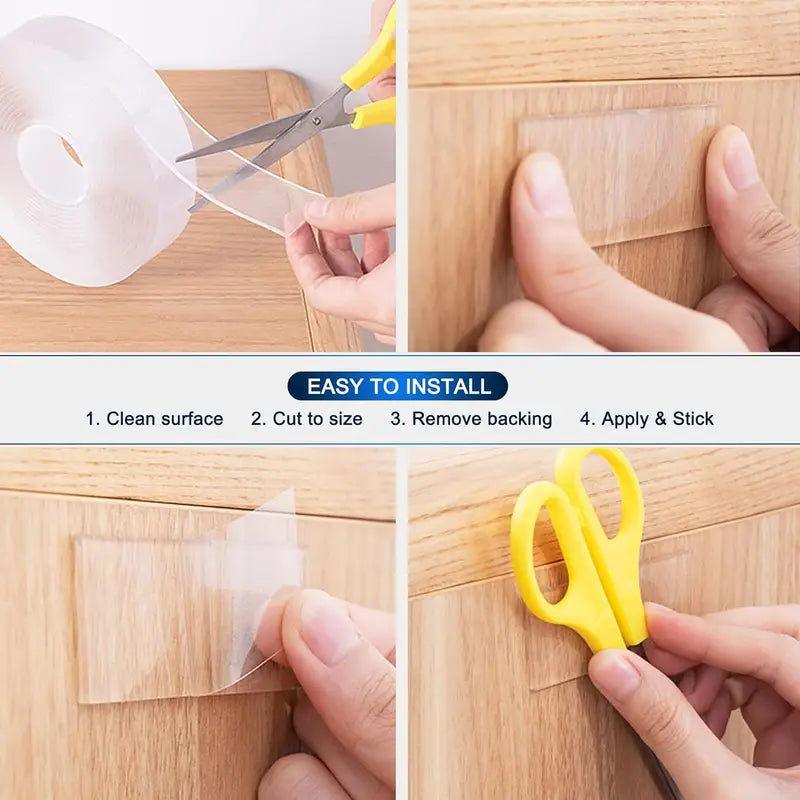 ✨✨Extra Large Double Sided Tape, Clear & Tough Nano Tape, Multipurpose Mounting Tape