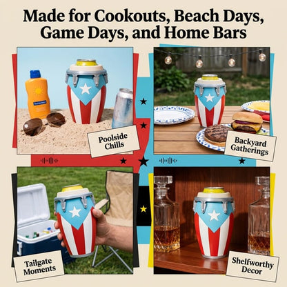🔥Last Day 49% OFF - 🪘Conga-Style Can Holder – Celebrate Caribbean Pride, One Sip at a Time
