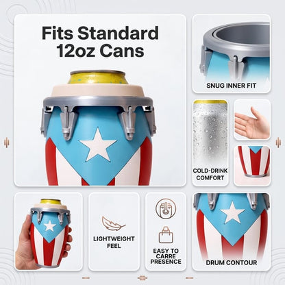 🔥Last Day 49% OFF - 🪘Conga-Style Can Holder – Celebrate Caribbean Pride, One Sip at a Time