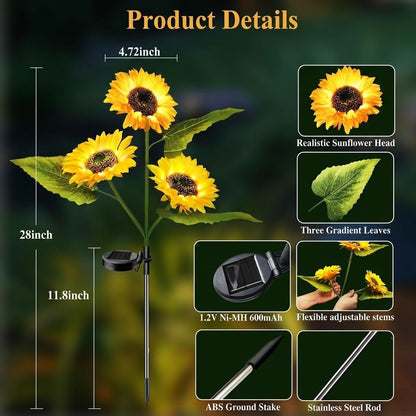 🌻Mother's Day Sale 49% OFF- 🌞Solar LED Sunflower Garden Lights-29.6inch/74cm