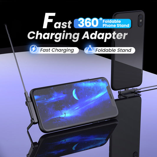 240W Fast Charging Cable ⚡ — Built-In Phone Stand for Hands-Free Use