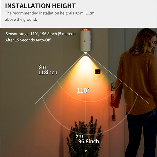 📢📢 49% OFF !! ⏳Rechargeable Smart LED Motion Sensor Ambient Light