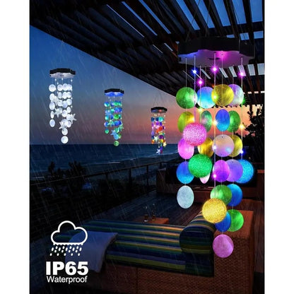 🎁Last Day 50% OFF - 🌈 ✨ Solar-Powered Seashell Wind Chime Light