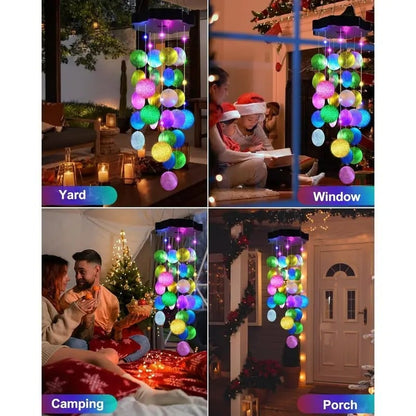 🎁Last Day 50% OFF - 🌈 ✨ Solar-Powered Seashell Wind Chime Light
