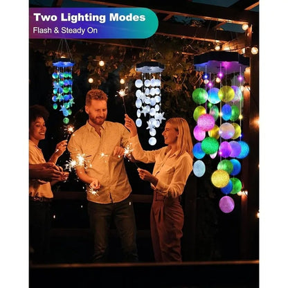 🎁Last Day 50% OFF - 🌈 ✨ Solar-Powered Seashell Wind Chime Light