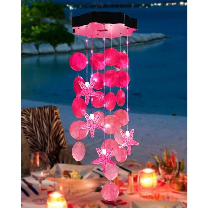 🎁Last Day 50% OFF - 🌈 ✨ Solar-Powered Seashell Wind Chime Light