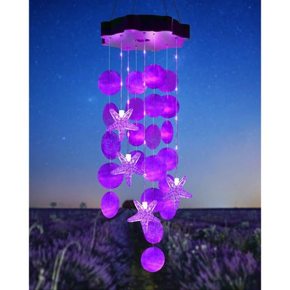 🎁Last Day 50% OFF - 🌈 ✨ Solar-Powered Seashell Wind Chime Light