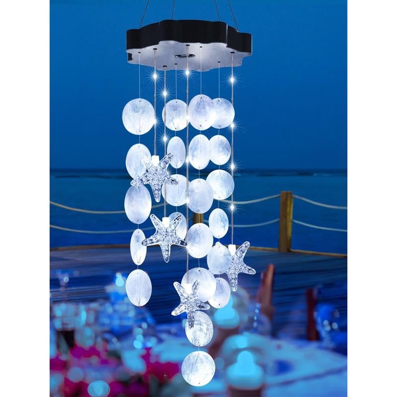 🎁Last Day 50% OFF - 🌈 ✨ Solar-Powered Seashell Wind Chime Light