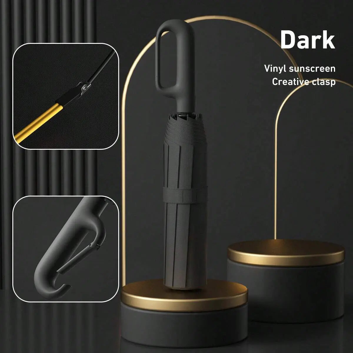 ☔ One-Hand Automatic Umbrella – Compact Protection for Rainy & Sunny Days