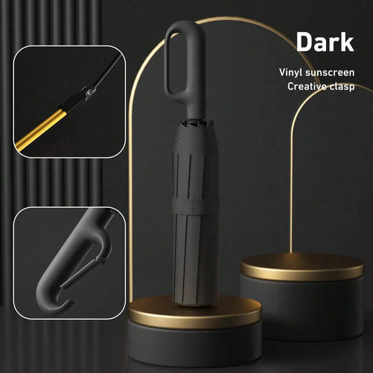 ☔ One-Hand Automatic Umbrella – Compact Protection for Rainy & Sunny Days