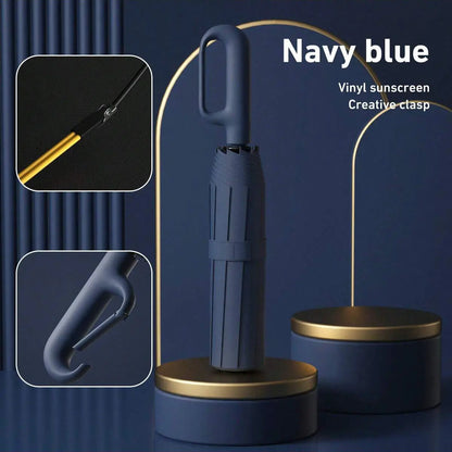 ☔ One-Hand Automatic Umbrella – Compact Protection for Rainy & Sunny Days