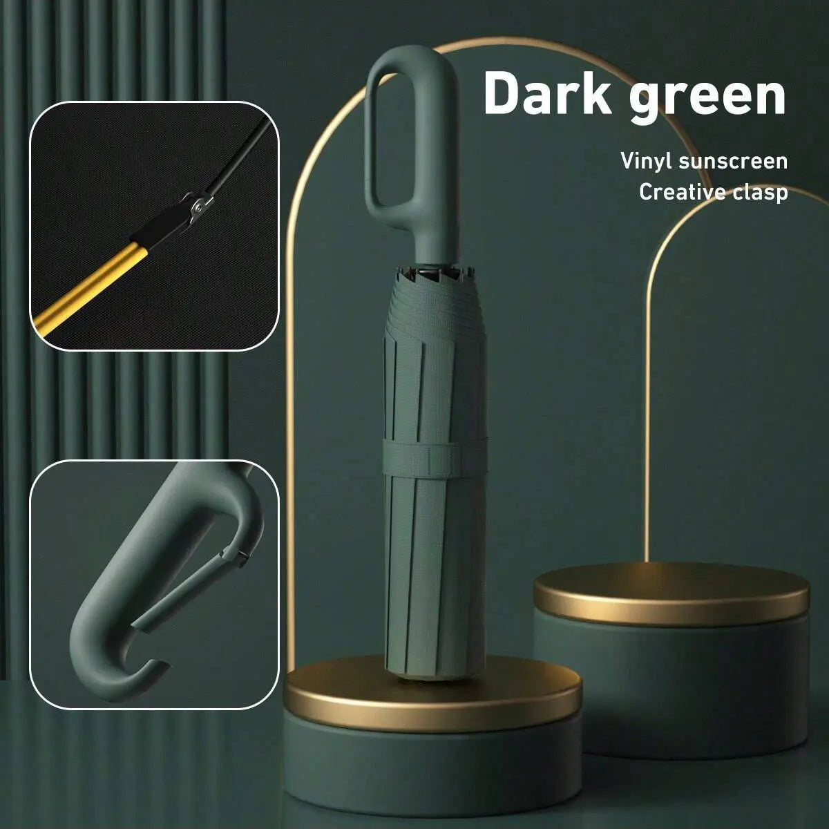☔ One-Hand Automatic Umbrella – Compact Protection for Rainy & Sunny Days
