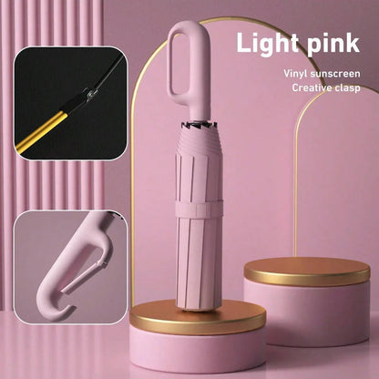 ☔ One-Hand Automatic Umbrella – Compact Protection for Rainy & Sunny Days