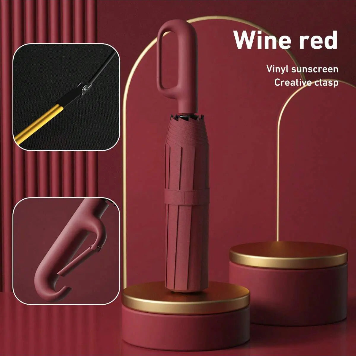 ☔ One-Hand Automatic Umbrella – Compact Protection for Rainy & Sunny Days