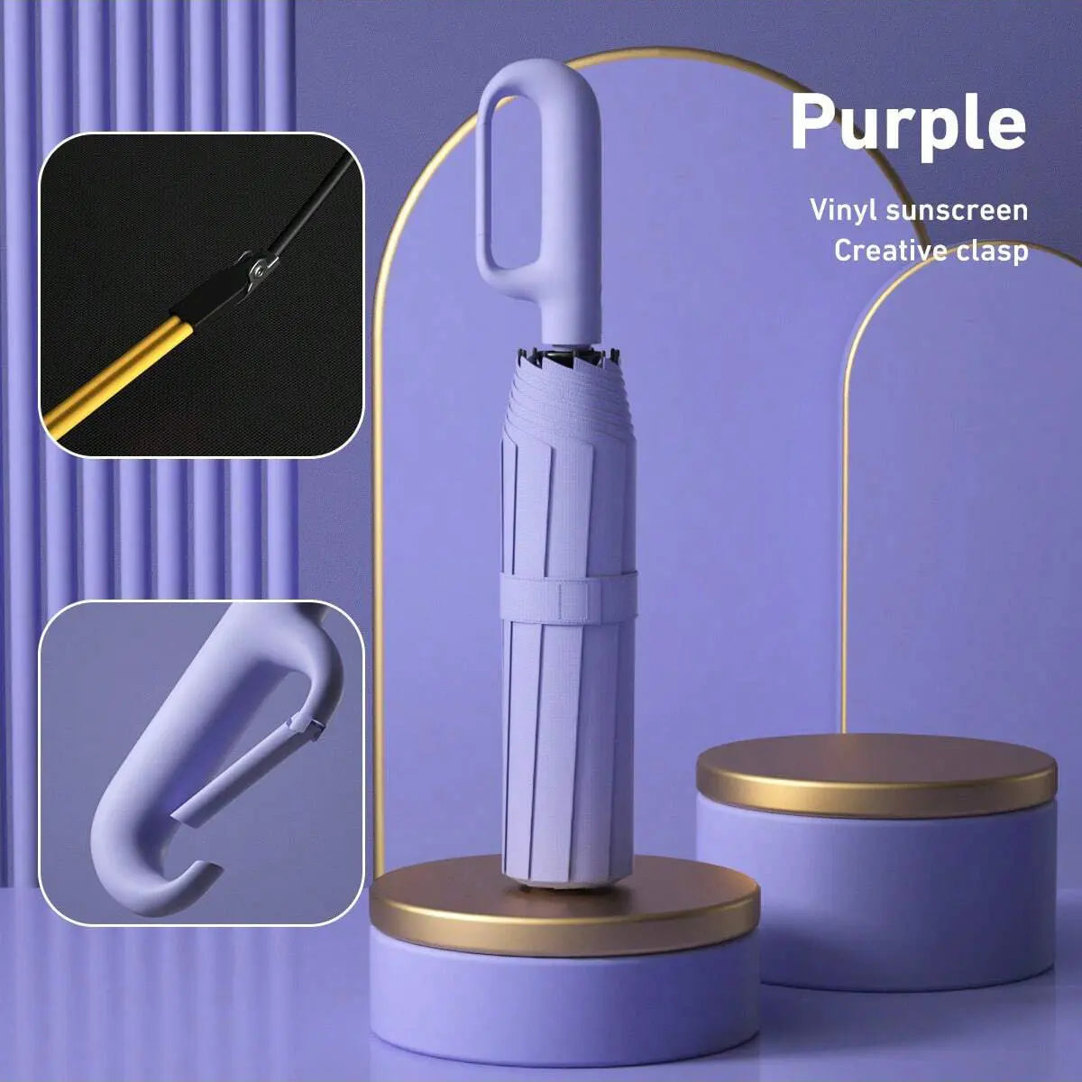 ☔ One-Hand Automatic Umbrella – Compact Protection for Rainy & Sunny Days