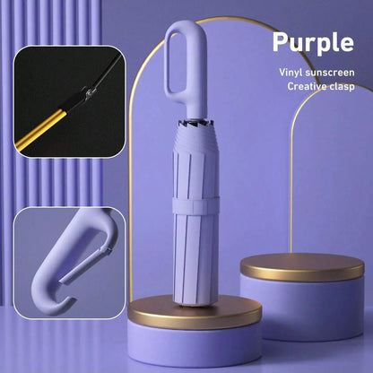 ☔ One-Hand Automatic Umbrella – Compact Protection for Rainy & Sunny Days